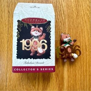 Hallmark Collectors Series 
1996 Fabulous Decade
Fox Ornament